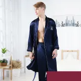 Women 2 Pieces Satin Silk Sleepwear Nightgown and Pants Pajamas Set