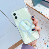 Transparent Magnetic Attraction Phone Case for iPhone13 12 11 Pro Max