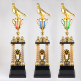 Resin Golden Pigeons Style Metal Trophy Award