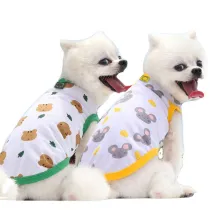 Pet Vest for Small Dogs Cat T-Shirts Cartoon Print Soft Cotton Pajamas