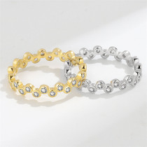 Silver Zircon Bubble Fashion Jewelry Inlaid Diamond Women Ring