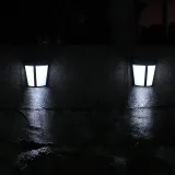 LED Outdoor Wireless Wall Mounted Solar Powered Garden Post Wall Lamp Solar Fence Lights