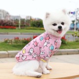Pet Dog Cloth Pink Cute Cat Printed Pullover Shirt Puppy Cloth