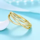 Silver Gold Zircon Drip Whip Jewelry Inlaid Diamond Adjustable Size Women Ring