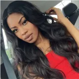 Women Synthetic Wigs Machine Made Long Wavy Hair Middle Parting Curly Wigs