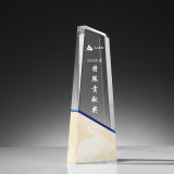 Marble Irregular Rectangle Style Crystal Trophy Optical Award