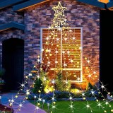 LED Star Waterfall Twinkle Fairy Lights for Christmas Party Wedding Indoor Outdoor Decorations