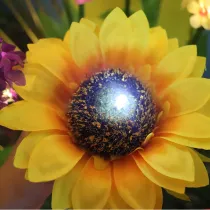 Solar LED Sunflower Style Lawn Lamp Outdoor Waterproof Flowers lights for Garden yard Landscape Decoration