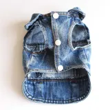 Pet Dog Cloth Outdoor Fashion Blue Denim Vest Puppy Cloth