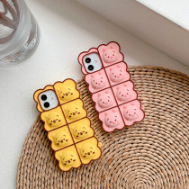 Cartoon Bear Duck Pig Decompression Silicone Drop Proof Phone Case for iPhone13 12 11 Pro Max