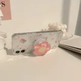 Cute Flowers Honey Peach Phone Case for iphone13 12 11 Pro Max
