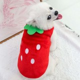 Pet Dog Cloth Coral Fleece Ice Cream Printed Keep Warm Puppy Winter Cloth