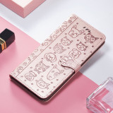 Leather Printed Animal Paw Flip Wallet Drop Proof Phone Case for iPhone13 12 11 Pro Max
