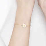 Silver Zircon Chrysanthemum Pendant Chain Jewelry Necklaces Women Rings Jewelry Sets