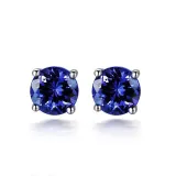 Sapphire Petal Pendant Chain Jewelry Necklaces Women Rings Jewelry Sets