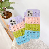 Expression Smiling Face Decompression Silicone Drop Proof Phone Case for iPhone13 12 11 Pro Max