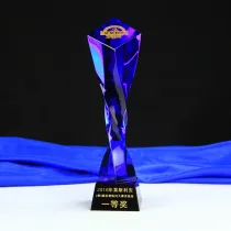 Colorful Twisted Column Style Crystal Trophy Optical Award