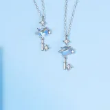 Sterling Silver Key Gemstone Necklaces Pendant Necklace