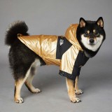 Pet US Fashion Golden The Dog Face Windproof Hooded Waterproof Jacket