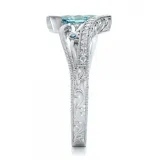 Silver Zircon Topaz Women Ring Eternity Engagement Wedding Band With Gift