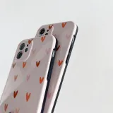 Printed Love Heart Pattern Drop Proof Phone Case for iPhone13 12 11 Pro Max