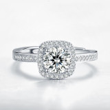 Couples Silver Zircon Fashion Jewelry Inlaid Diamond Adjustable Size Women Ring