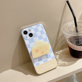 Plaid Phone Case for iPhone13 12 11 Pro Max with Cheese Mobile Phone Bracket