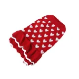 Pet Dog Cloth Love Heart Sweater Dress Dalily Outgoing Suit