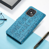 Leather Printed Animal Paw Flip Wallet Drop Proof Phone Case for iPhone13 12 11 Pro Max