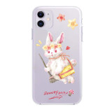 Cute Oil Painting Rabbit Phone Case for iPhone13 12 11 Pro Max