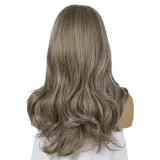 Women Synthetic Fluffy Curls Hair Wigs Medium Curly Hair Middle Parting Wig