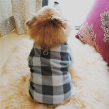 Pet Dog Cloth Lattice Printed Puppy Vest