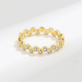 Silver Zircon Bubble Fashion Jewelry Inlaid Diamond Women Ring