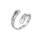 FAITH Fashion Jewelry Inlaid Diamond Adjustable Size Women Ring