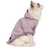 Pet Dog Cloth Solid Color Hooded Sweatshirt Puppy Cloth