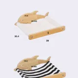 Wooden Dolphin Side Wall Hanging Cat Hammock Pet Nest