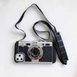 3D Retro Camera Style Drop Proof Phone Case for iPhone13 12 11 Pro Max with Crossbody Lanyard