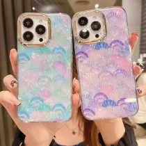 Electroplate Shell Pattern Drop Proof Phone Case for iPhone13 12 11 Pro Max