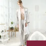 Women 2 Pieces Satin Silk Sleepwear Nightgown and Pants Pajamas Set