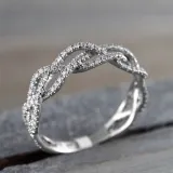 Silver Cross Zircon Fashion Jewelry Inlaid Diamond Women Ring