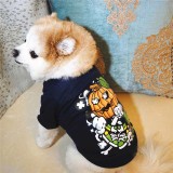 Pet Dog Cloth Teddy Hamburger Printed Vest
