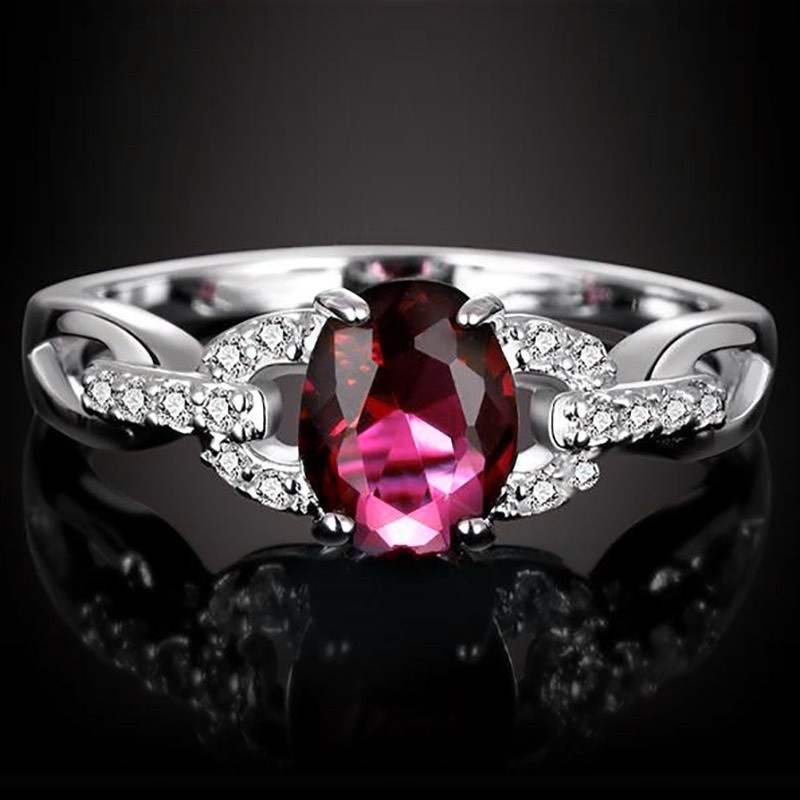 Silver Fashion Jewelry Hollow Inlaid Diamond Women Ring