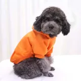 Pet Small Dog Solid Color Hooded Sweatshirt with Pocket Puppy Cloth