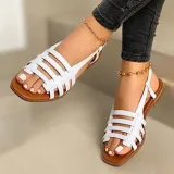 Women Round Toe Fish Mouth Bare Instep Sandal Slippers