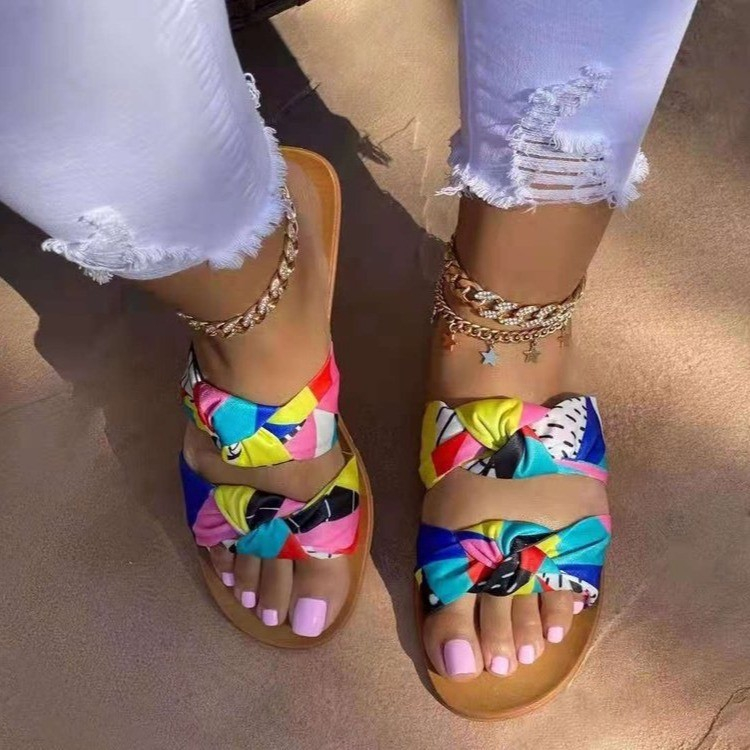 Women Bow Knot Outerdoor Beach Fltaform Sandals