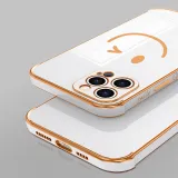 Electroplating Side Smiling Face Drop Proof Phone Case for iPhone13 12 11 Pro Max