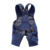 Pet Dog Cloth Denim Overall Poodle Teddy Fashion Out door Cloth