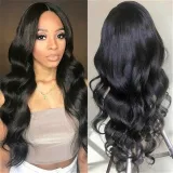 Women Synthetic Long Wavy Hair Wigs Middle Parting Curly Wig