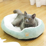 Pure Color Flannel Warm Dog Bed Pet Nest
