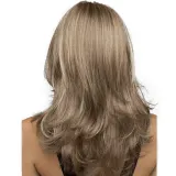 Women Synthetic Fluffy Curls Hair Wigs Medium Curly Hair Middle Parting Wig